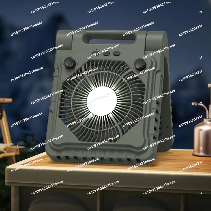 

Suitable for Large capacity portable outdoor camping fan lighting solar charging fan