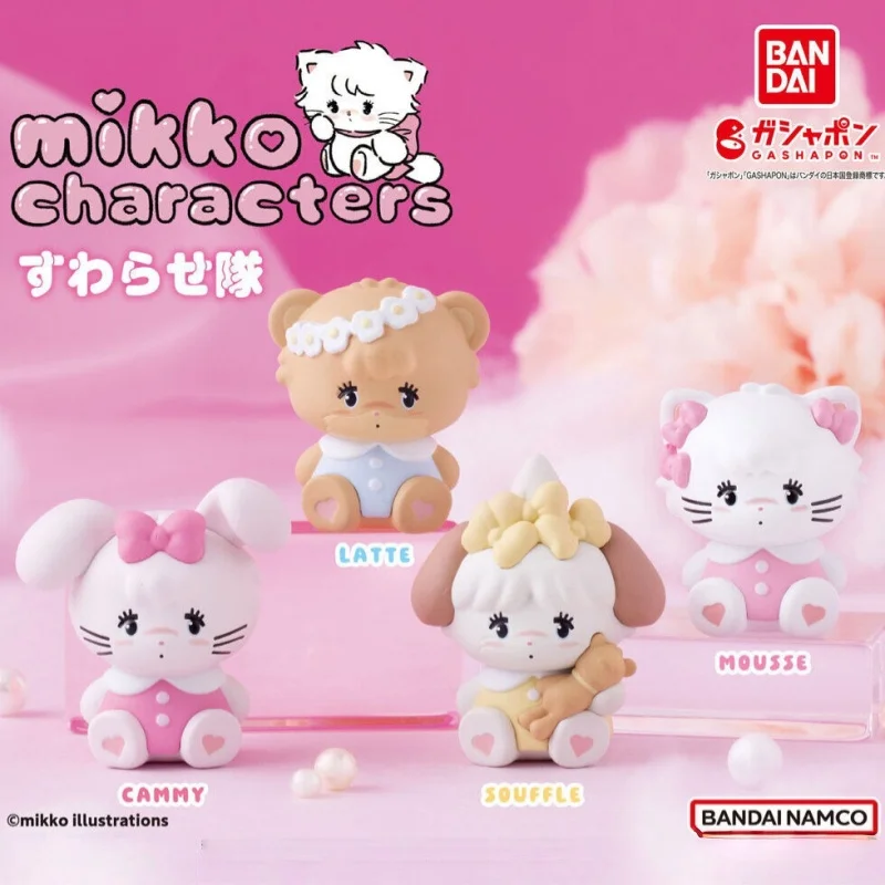 

Bandai Authentic In Stock Mikko Characters Sitting Figurine Volume 2 Gashapon Collectible Desktop Decoration Home Ornament
