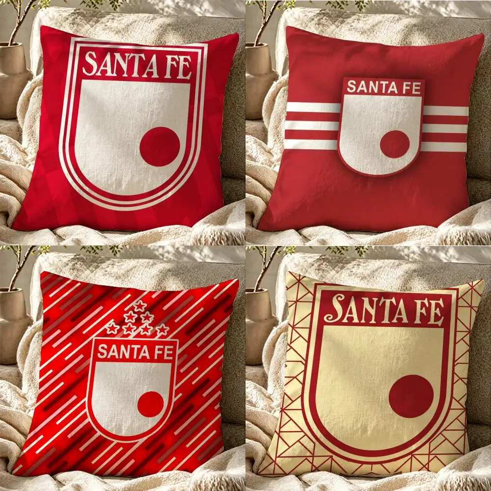 Funda de cojín Sports Club Independiente Santa Fe, funda de almohada con cremallera invisible antiácaros, cojín de sofá de lino