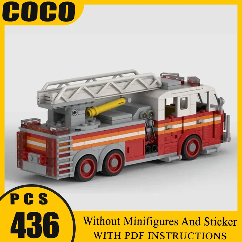 

Moc Building Block Urban Fire Engines Модель Технология Кирпич DIY Сборка Инженерная серия Игрушка для праздничного подарка