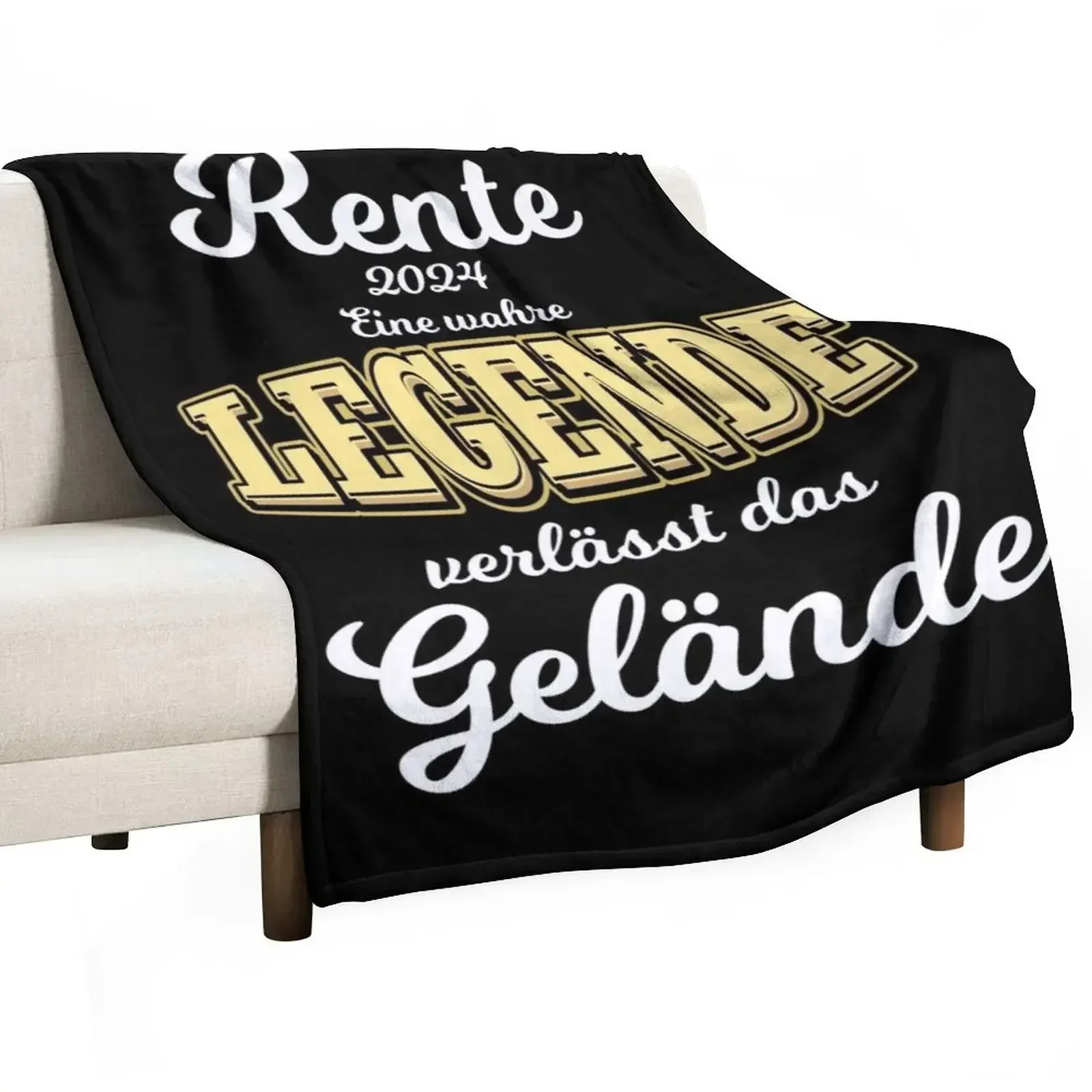 Pension 2024, funny gift idea, funny saying about the start of retirement Throw Blanket Retros sofa bed Blankets