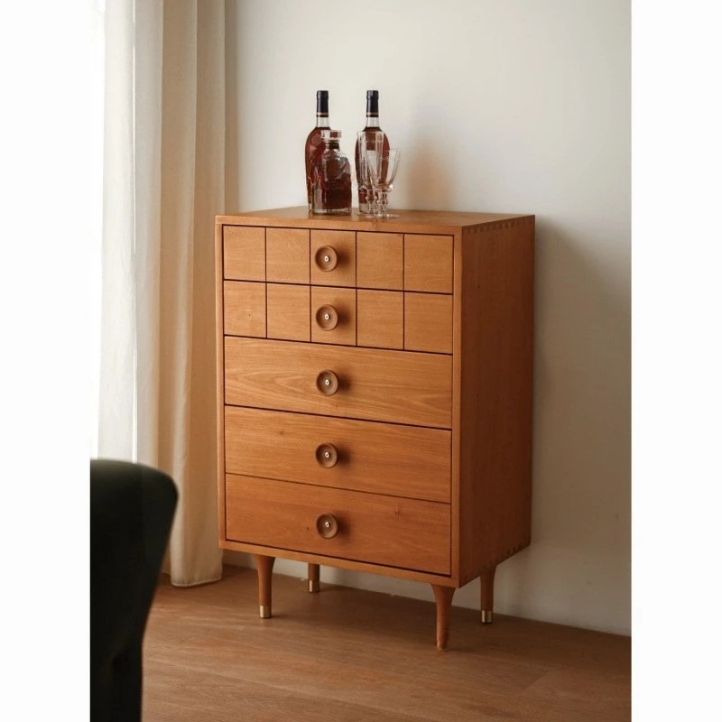 

Solid wood chest of drawers, living room storage cabinet, bedroom bedside table, chest of drawers, modern simple storage cabinet