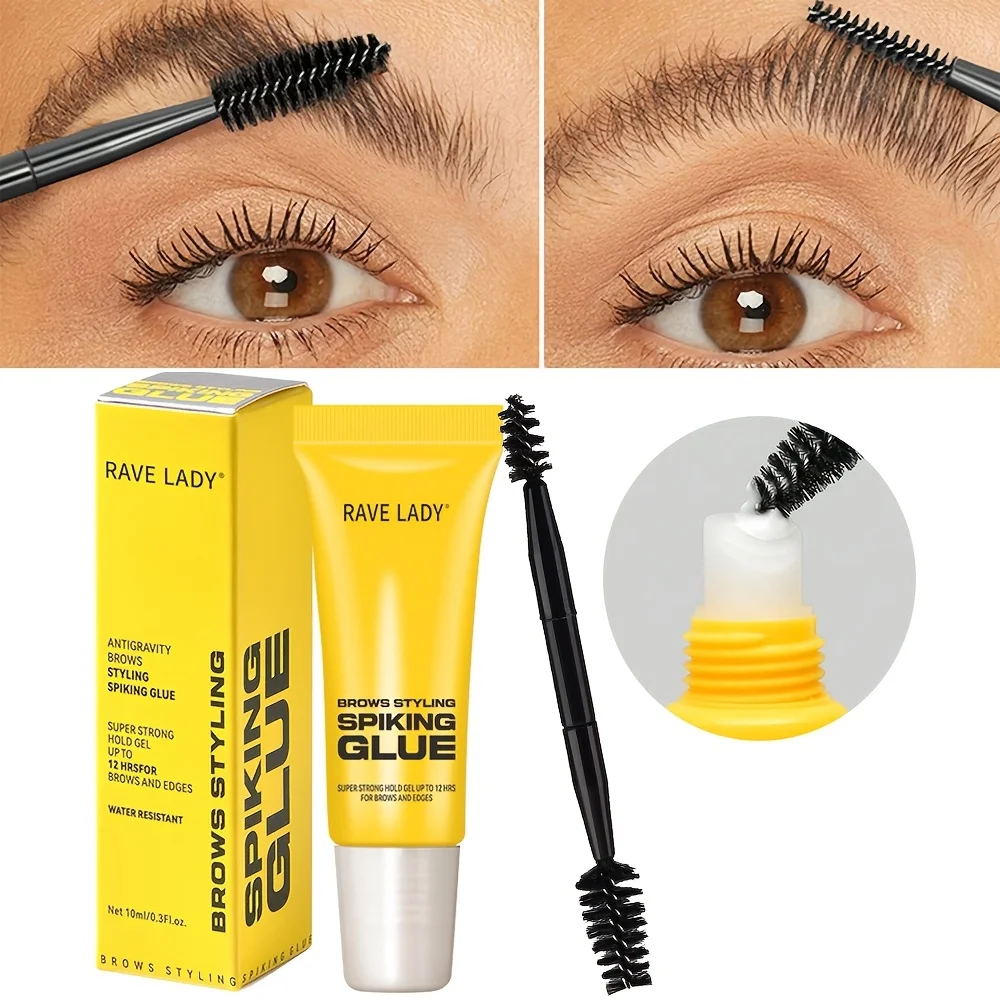 3D Eyebrow Styling Gel with Brush Waterproof Transparent Quick Dry Eyebrow Long-lasting Wax Set Brow Lifting Eyebrow Enhancers