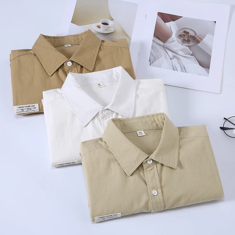 Natural Cotton Skin-Friendly Shirts For Men Long Sleeve Patchwork Spring Quality Soft Comfortable Casual Lapel Camisas De Hombre