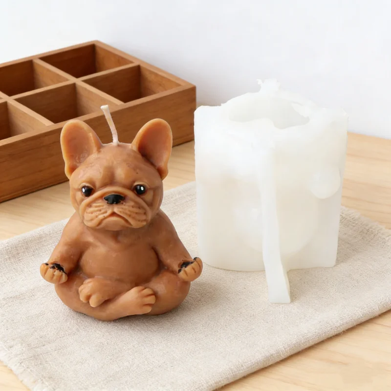 Cute Yoga Animal Silicone Mold DIY Pray Rabbit/Dog/Pug/Frog Shapes Candle Tool Pet Resin Aroma Making Mold Yoga Lover Gifts