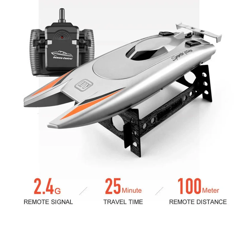 2.4g 30km/H Dual-Motor Remote Control Boat High-Speed Speed Boat Children'S Racing Boat Water Sports Boys Toys Birthday Gift