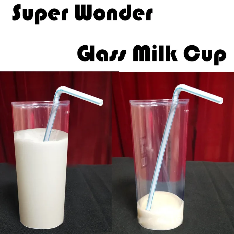 Super Wonder-taza de leche de cristal para niños, trucos de Magia, trucos de Magia, juguetes clásicos