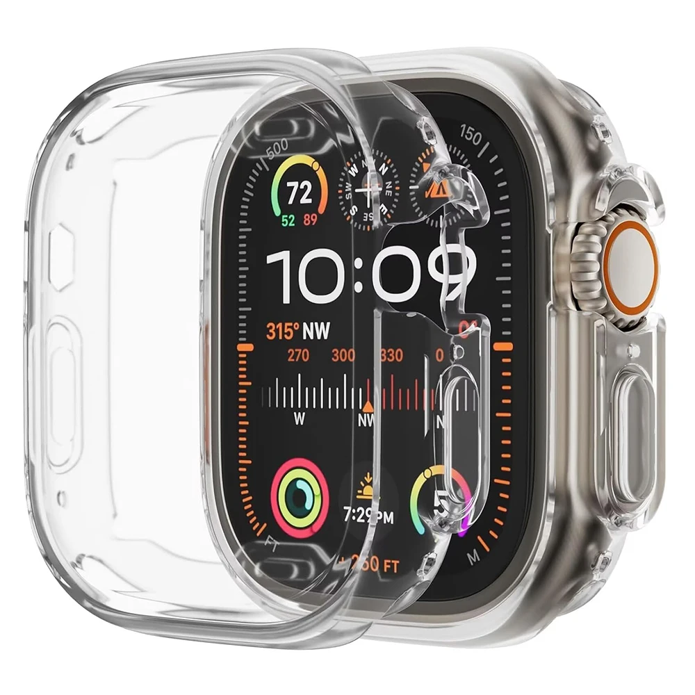 Przezroczyste etui do Apple Watch ultra 49mm Wszechstronny TPU Clear Protector Bumper Series Ultra 1 2 49mm Silicone Cover