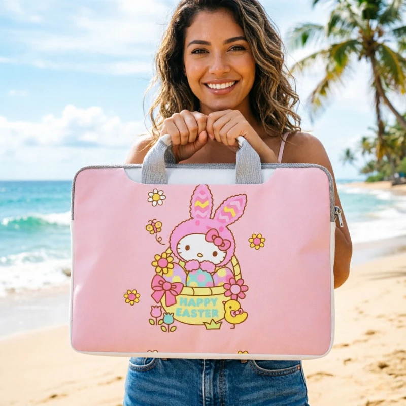 

Сумка для ноутбука с рисунком Hello Kitty Kuromi Melody, сумка на плечо, сумка для хранения, подходит для 12, 13, 14, 15, 16 дюймов, Macbook Air Pro, подарок