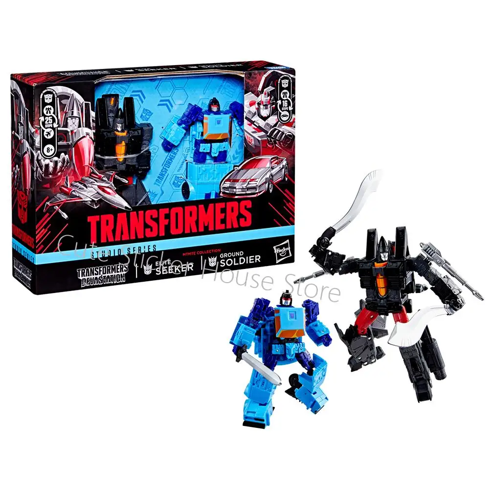 Auf Lager Original Hasbro Studio Series Mtmte Collection Transformers: Devastation Ground Soldier und Elite Seeker Actionfiguren