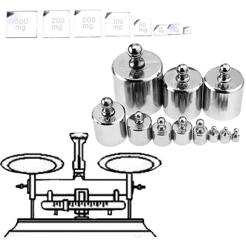 19 шт. инструменты для калибровки в граммах, калибровочный вес, с 1 шт. пинцетом от 10 до 200 г, баланс, инструменты для взвешивания