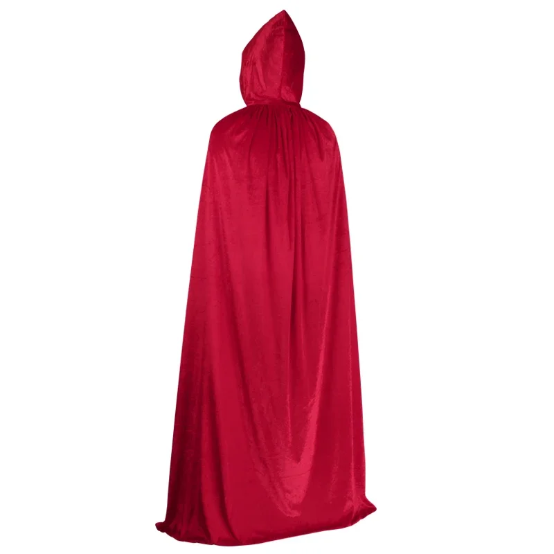 Carnaval Purim Kids Velvet Cloak Cape Middeleeuws kostuum met capuchon voor jongens meisjes Heks Vampier Elf feestjurk