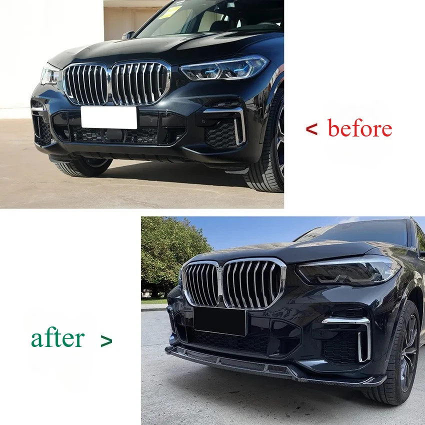 For BMW X5 G05 M50 XDrive 40i 35i 30d M Sport 2018 2019 2020 2021 2022 Front Bumper Splitter Spoiler Diffuser Body Kit Tuning