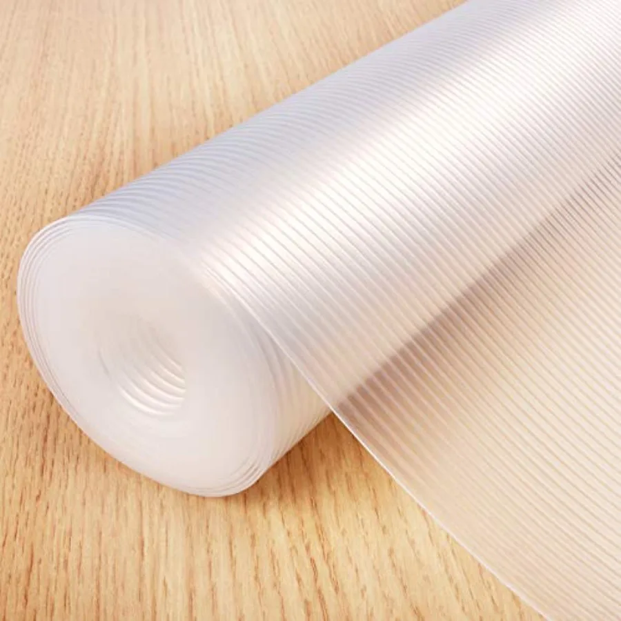 

Glotoch Non Adhesive Clear Shelf Liners for Kitchen Cabinets 12" x20FT, Non Slip Drawer Liners for Dresser, Waterproof Cabinet