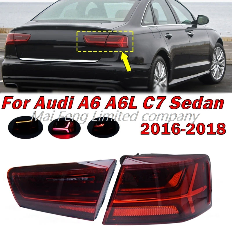 

Applicable to Audi A6 C7, 2016-2018 car taillights Automotive rear taillights Warning Brake lights Dynamic signal 4G5945093E