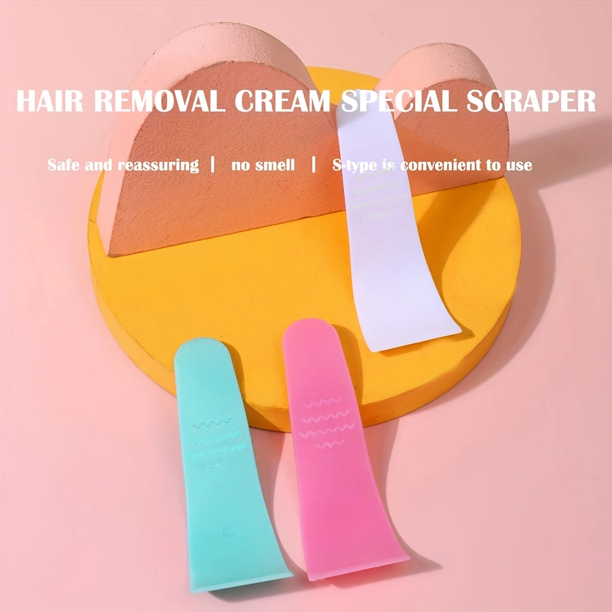 3pcs raspador de creme de depilação descartável 3 conjuntos - aplicável ao biquíni, pernas, braços e corpo - raspador para depilação suave