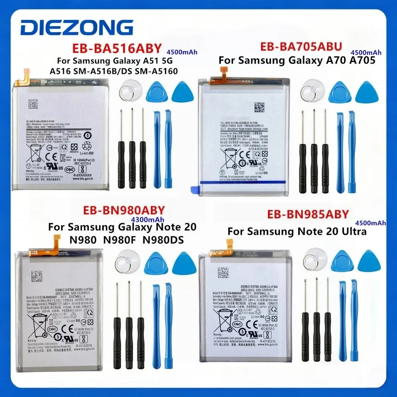 High Capacity Battery for Samsung for A51 5G A70 Note20/Ultra EB-BN985ABY BN980ABY Stable and Durable+Free Tools