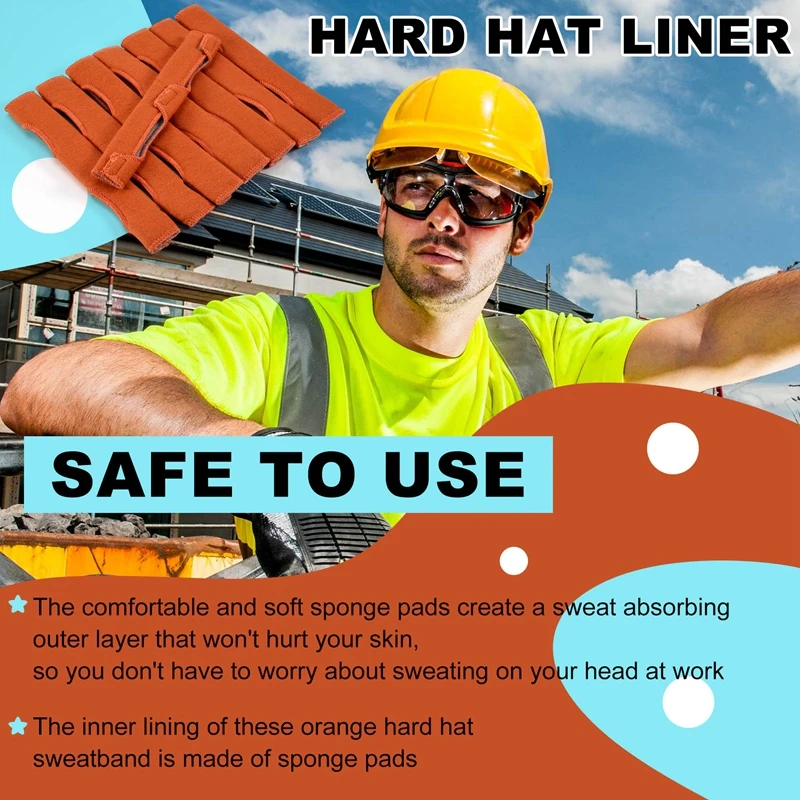 SMIEA 하드 모자 스웨트 밴드 라이너 헬멧 용접 발한 억제제 벨트 스웨트 밴드 에어 쿠션 스웨트 밴드 헬멧 이불 패드 (8Pc)