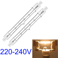 2-Piece 100W 200W 300W Halogen Lamp 78mm 118mm 189mm Double Ended Linear R7s Light Bulb AC220-240V Household R7s Halogen Bulbs