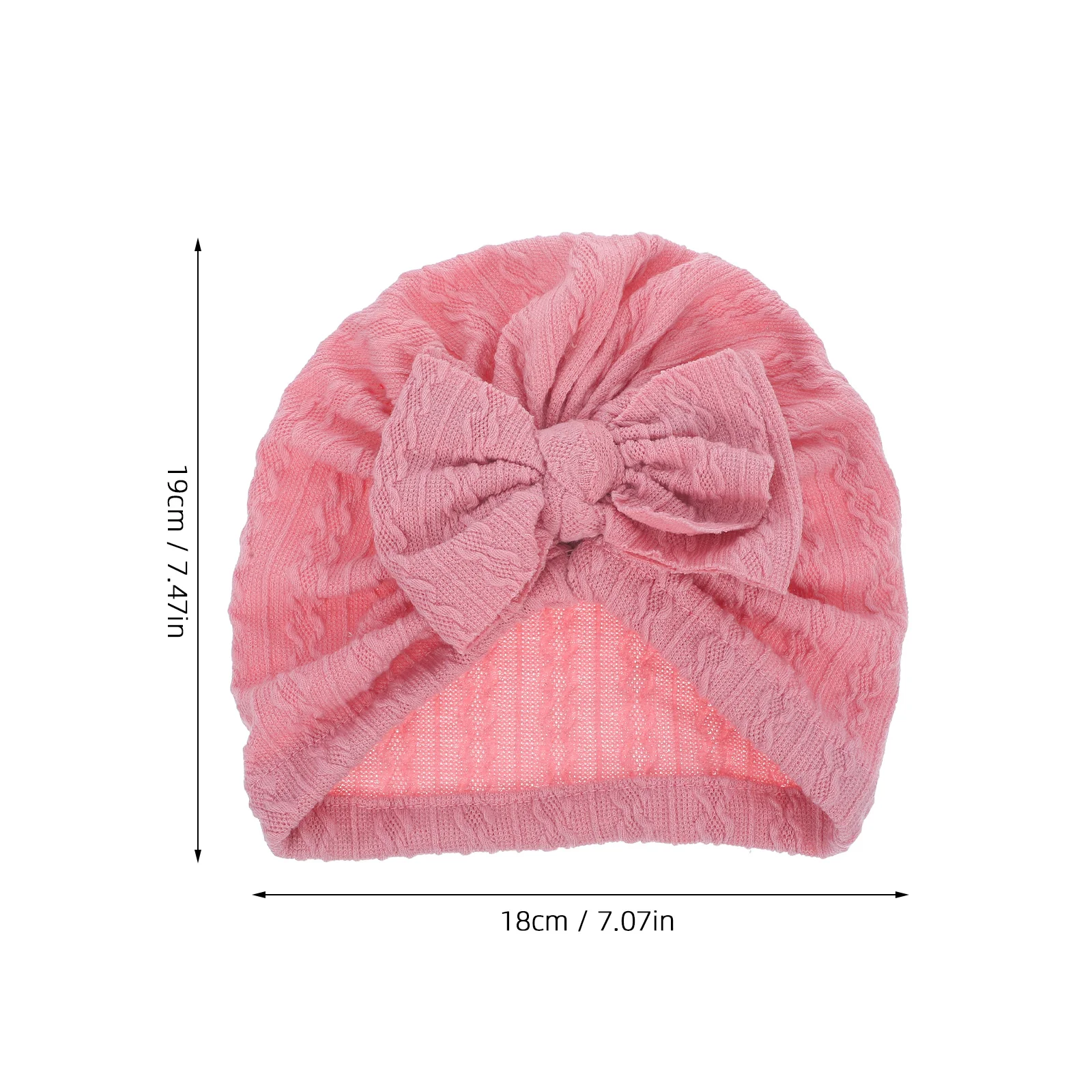 Baby Girl Gifts Headband Children\'s Hat Warm Hats Bowknot Newborn Girls Turban 1900X1800X020CM Infant Cap Headwear Pink Boy