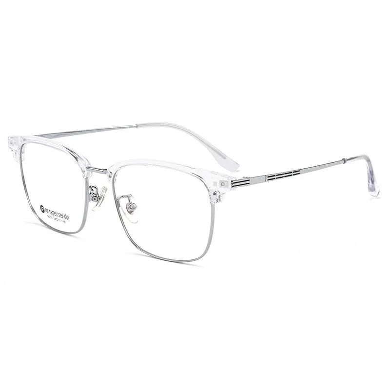 OLLYMURS nuevo marco de gafas cuadradas de negocios Retro ultraligero miopía decorativa gafas graduadas ópticas marco hombres M224