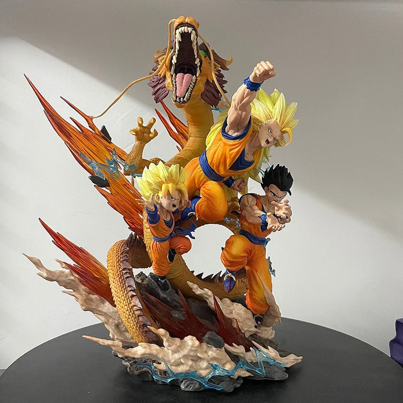 28cm Dragon Ball Anime Figures Sun Goku And Sun Gohan Dragon Fist  Action Figure Statue Model Doll Collection Toys Gifts