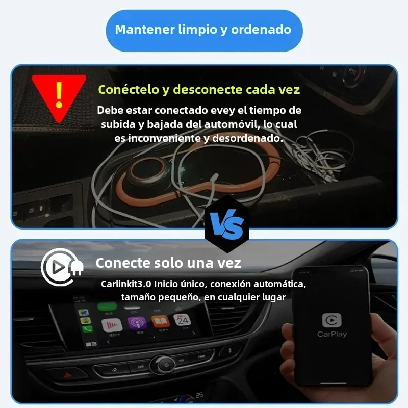 Imagen 4: Carplay AI Box Android inalámbrico Android Auto Smart TV Box sistema inteligente de coche WIFI soporte Netflix YouTube actualización Mirrorlink