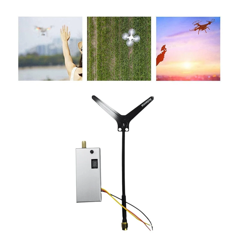 1.2G 1.3G 3W VTX With Y-Type Antenna 8CH FPV Audio Video Transmitter For RC FPV Long Range Drone Airplane