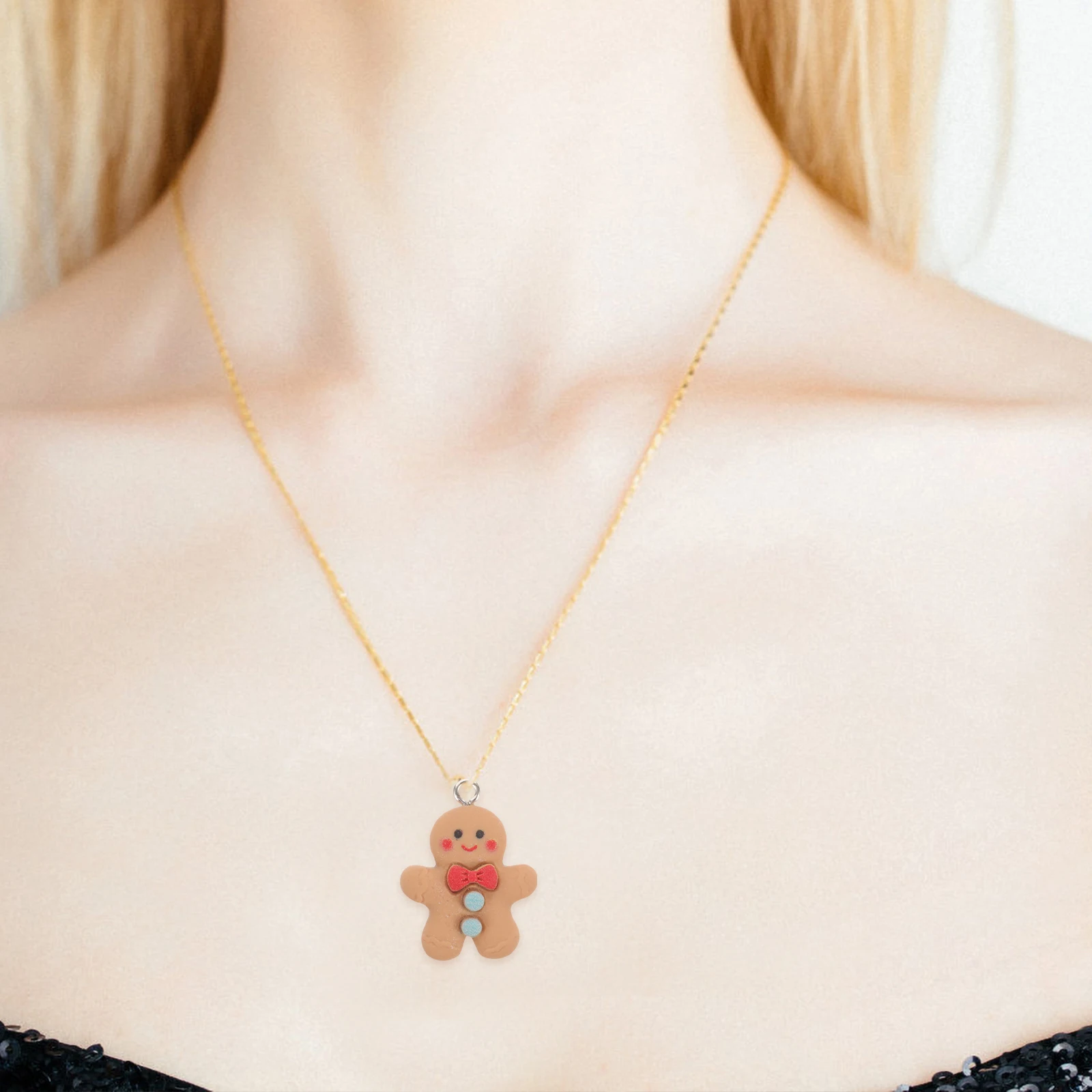 

10Pcs Gingerbread Man Earrings Pendants DIY Jewelry Charms Making Supplies Bracelet Necklace Craft Charms Gift Decor