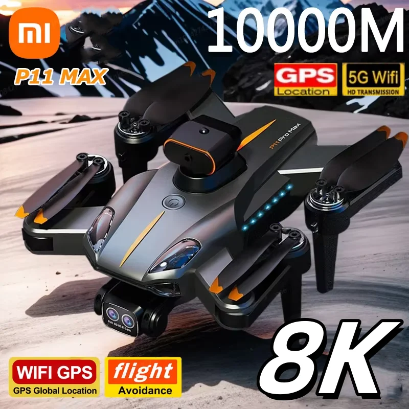 Xiaomi P11 Max Drone 5G GPS Professional 8K HDถ่ายภาพDualกล้องหลีกเลี่ยงอุปสรรคBrushless Quadrotor 10000Mใหม่