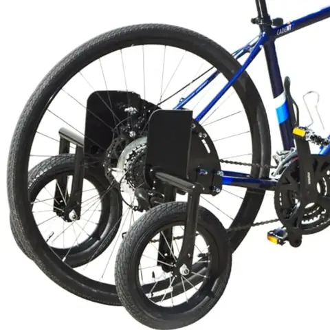 Adult Training Wheels for 24 26 29 Inch Bike 12 inch Heavy Duty Adjustable Bicycle Training Wheels for Stabilization and Safe L