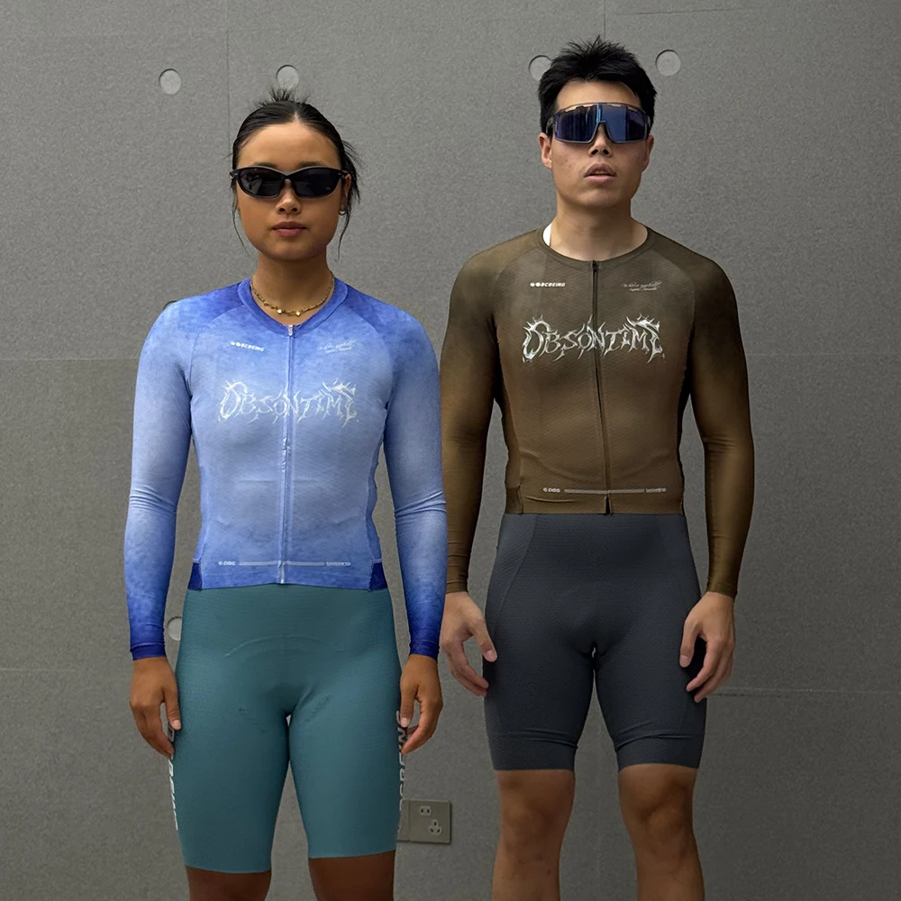 BCBE-ING Gothic Herren Damen Radsporttrikot Langarm Leichtgewicht RACE Fit Schnelltrocknend Atmungsaktiv Fahrradtrikot Kleine Größe YKK Reißverschluss – Detail 2