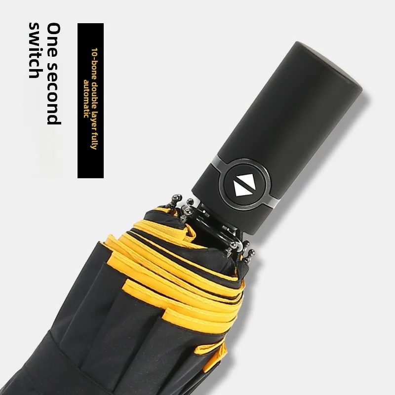 

Классический однотонный двухслойный зонт - большой ветрозащитный складной зонт с защитой от дождя и солнца от ультрафиолета для мужчин и женщин