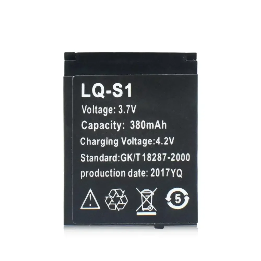 LQ-S1 3.7V 380mAh Smart Watch Battery DZ09 Battery For DJ-09 V8 X6 AB-S1 SCX-M9 FYM-M9 GJD HKS-S1  LQS1 bateria