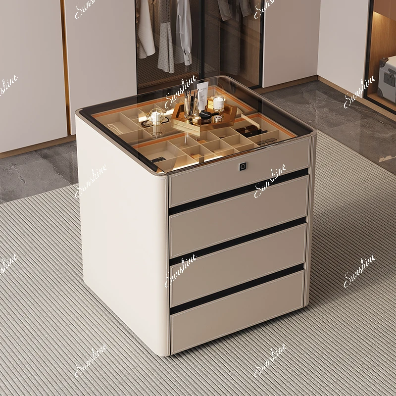 

Light luxury cloakroom island cabinet small bedroom locker floor jewelry display cabinet