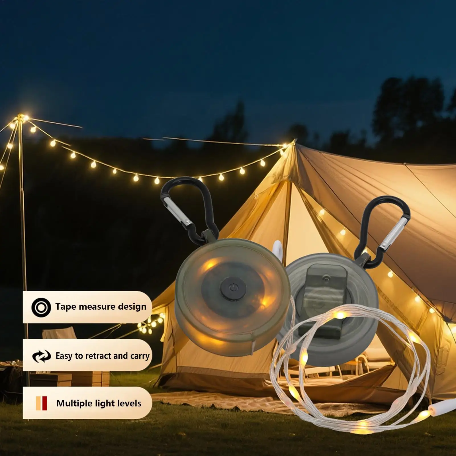 

Battery String Lights Camping 4 Modes Waterproof Christmas Lantern LED Lamp For Garden Backyard Outdoor Gathering Dining Party