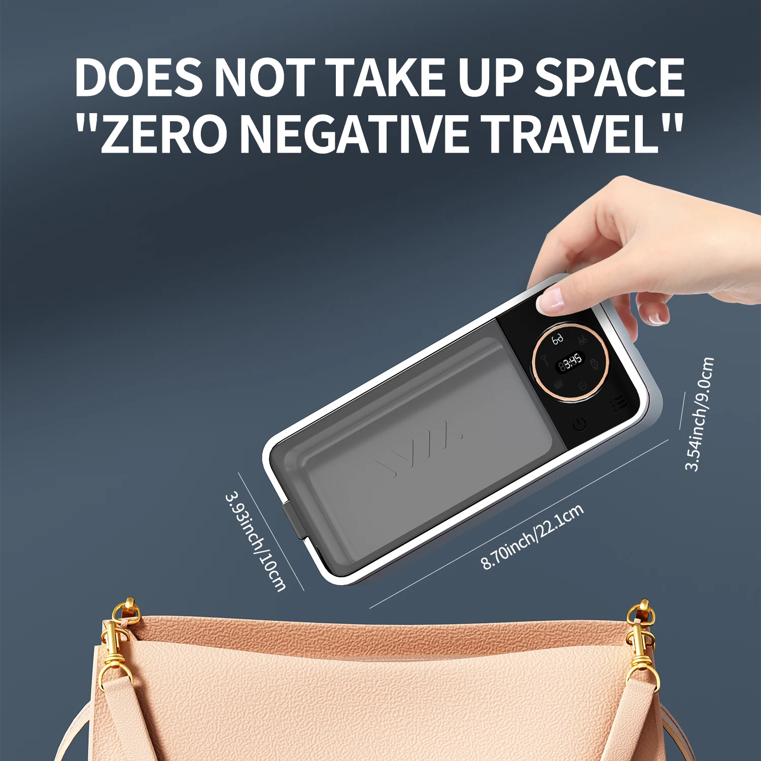 Ultrasonic 55KHZ Portable Eyeglass Cleaner 360° Deep Cleaning with 6 Modes Digital Timer Multi-Function for Home Use