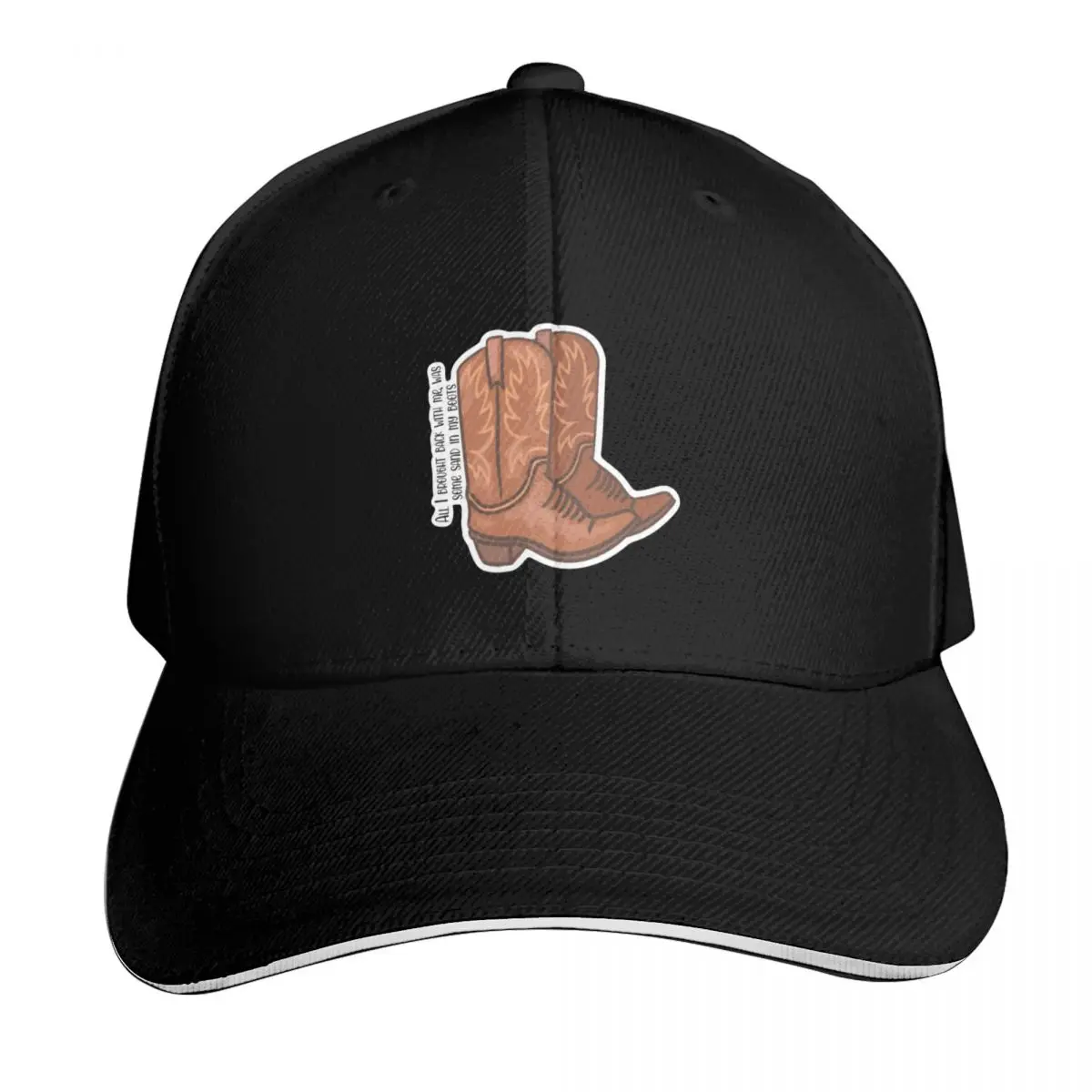 Cowboy Boots Baseball Cap Casual Daily Wear Quick Dry Performance Cotton Twill Breathable