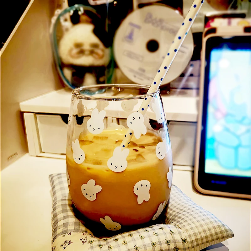Cute Cartoon Miffy Milk Glass  - Good Coffee Tea ulasan dan harga