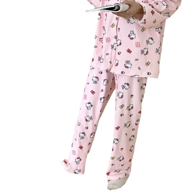 Sanrio Hello Kitty autumn and winter new German velvet thermal pajamas thickened loose casual cartoon animation loungewear