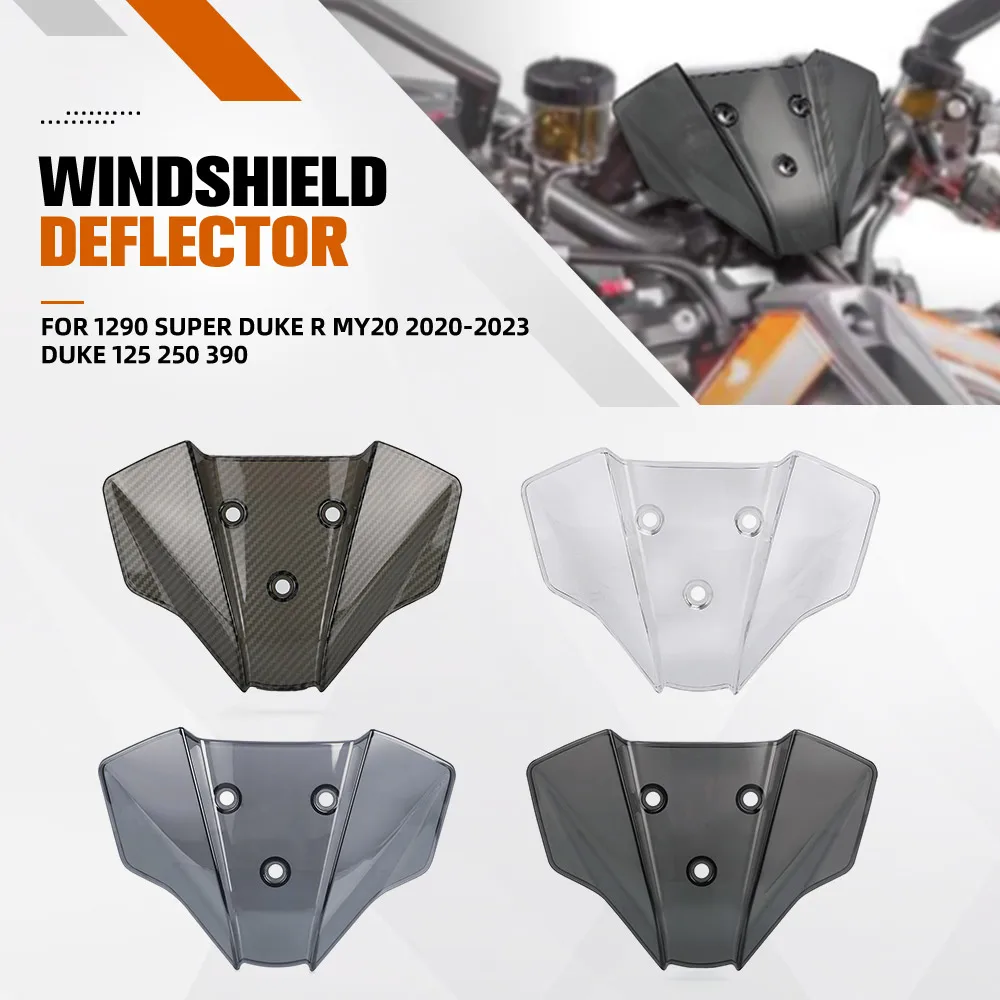 

Windscreen Wind Shield Deflector Cover For 1290 Super Duke R MY20 2020 2021 2022 2023 DUKE 125 250 390 Windshield Screen Visor
