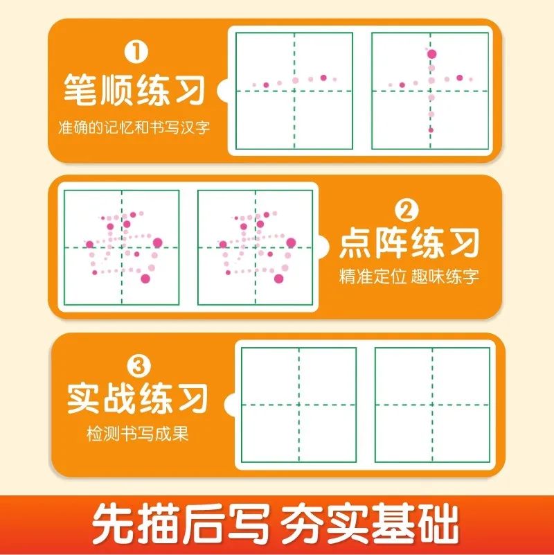 إعداد الكتابة الصينية لرياض الأطفال إلى المدرسة: ضربات الشخصيات والسكتة الدماغية وأرجل تتبع كتاب التأليف والنشر للأطفال من سن 4 إلى 6 سنوات #3