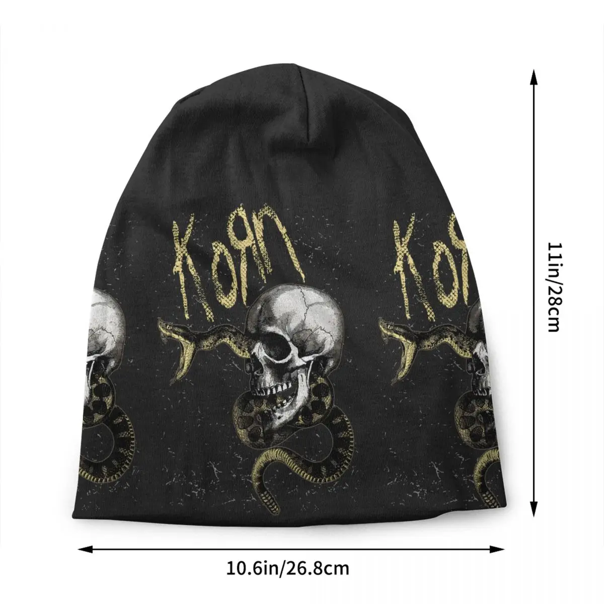 Custom Heavy Metal Music Band Kornse Skull Skullies Beanies Caps Cool Winter Warm Men Women Knit Hats Adult Unisex Bonnet Hats