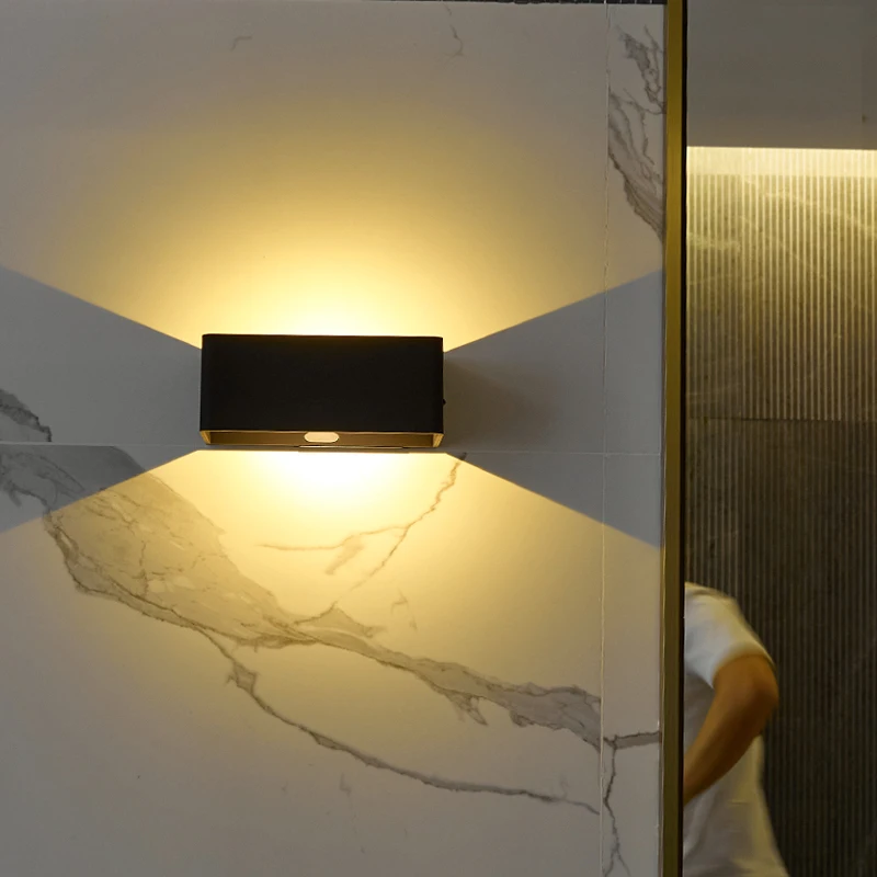 Dimmable LED Wall Sconce Cordless USB Rechargeable LED Wall Mount Lamp 6W Magnetic Rectangle Reading Light