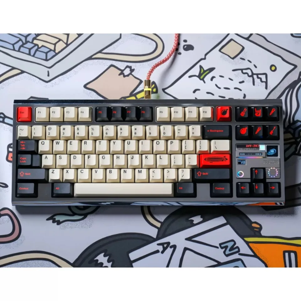 GMK Zeppelin Keycaps Set OEM Profile PBT Five Sides Dye Sublimation Custom Key Caps Fit  68 75 84 87 104 Mechanical Keyboard