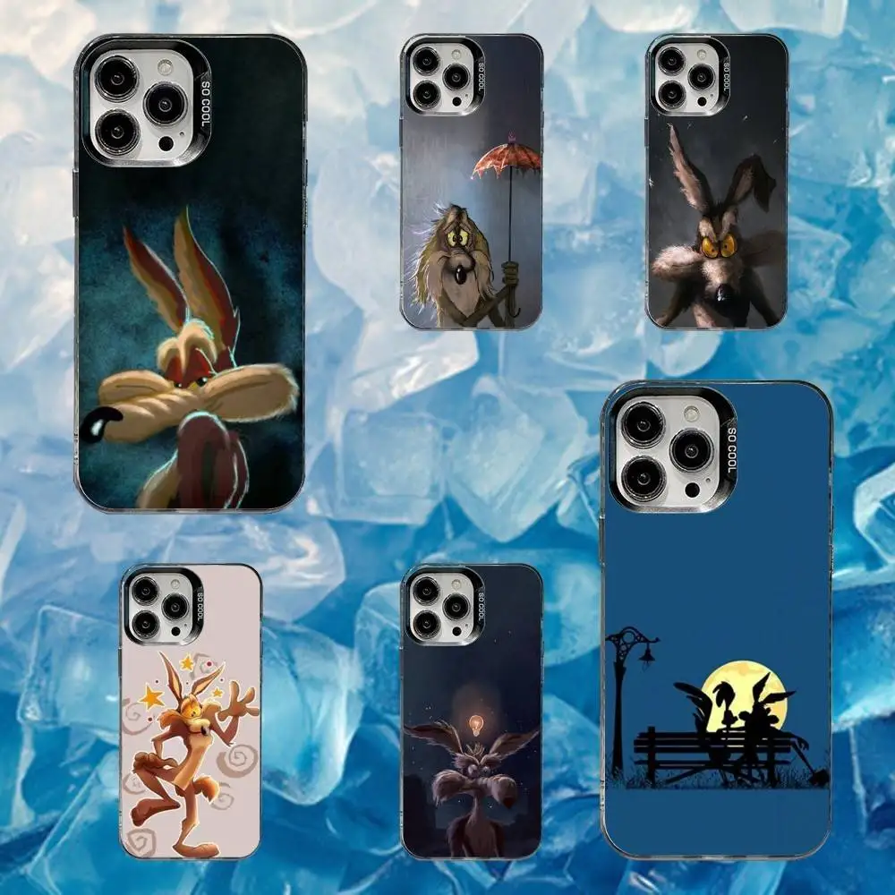 

W-Willy C-Coyote Anime Phone Case For iPhone 16,15,14,13,12,11,Mini,Pro,SE,MAX White Matte Shockproof Cover