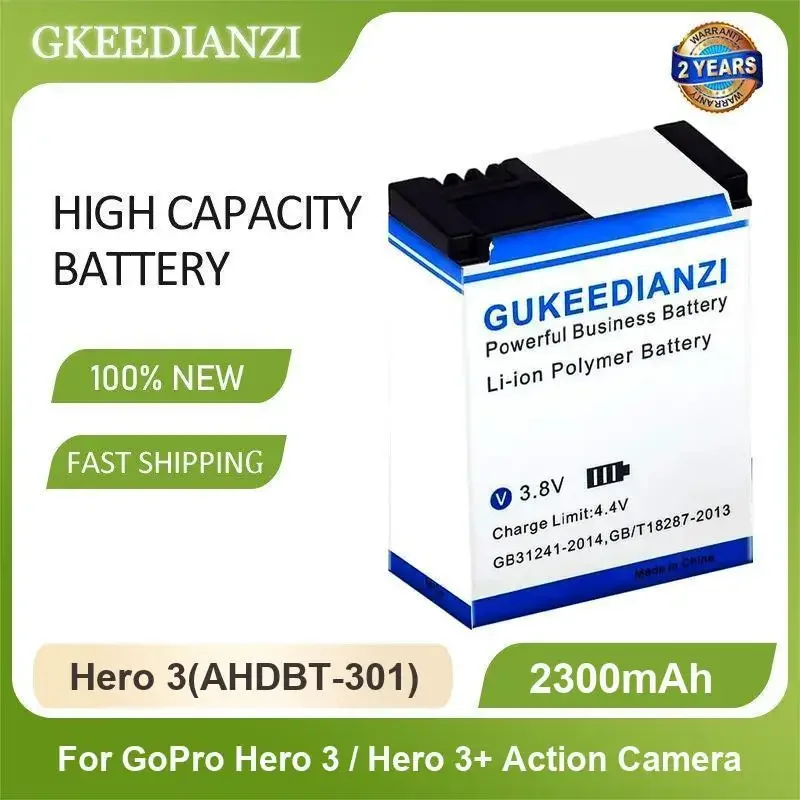 Battery For Gopro Hero 2 3 3+ 4 5 6 7 8 9 10 11 12 Camera Hero+ HWBL 1 Plus PR-062334 CHDHA-301 AHDBT-401 AHDBT-501 AHDBT-10