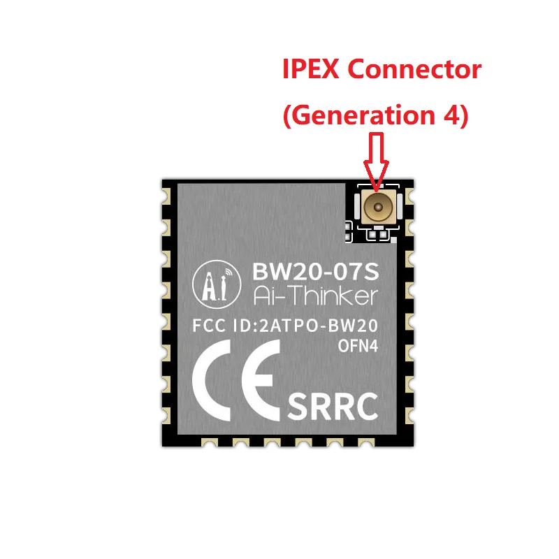 RTL8711 Módulo Soc Bluetooth Dual Band WiFi/BLE5.0 BW20-07S