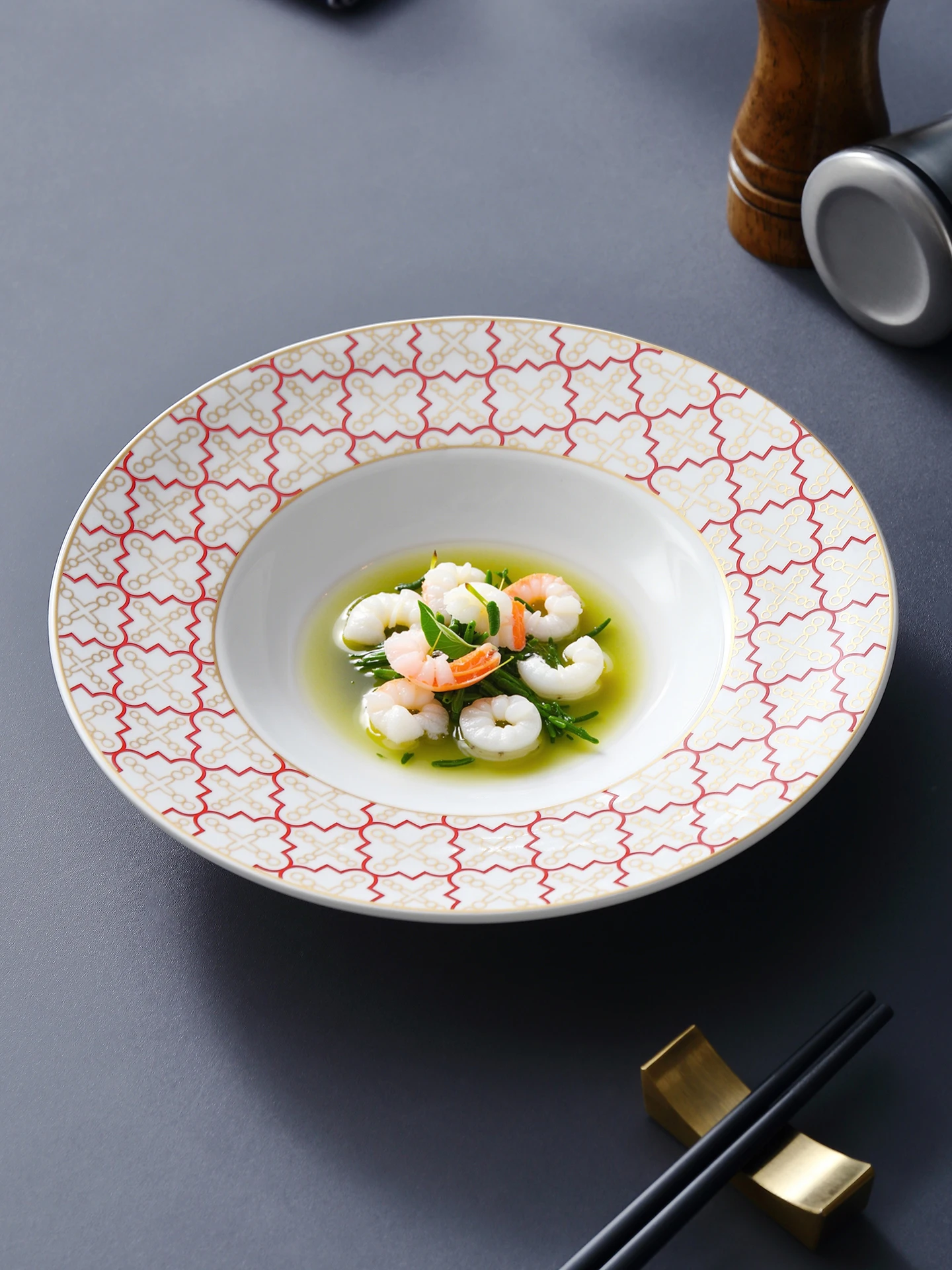 

High Aesthetic Value Cerc Plate Western Dinner Plate Pasta Bowl Salad Bowl Hotel Restaurant Commercial Use White Porcelain