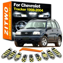 ZITWO-bombillas LED para Interior de coche, Kit de luz para maletero, 9 piezas, para Chevrolet Tracker 1998, 1999, 2000, 2001, 2002, 2003, 2004